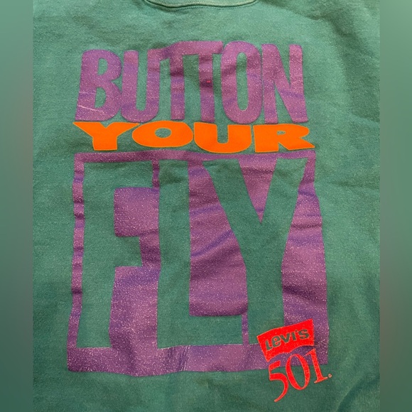 Vintage 1990's Levi's 501 Button Your Fly Sweatshirt Adult - Picture 2 of 8